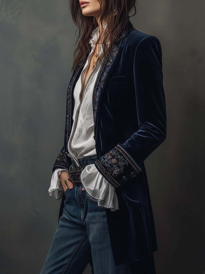 Anastasia | Casaco Longo Bordado