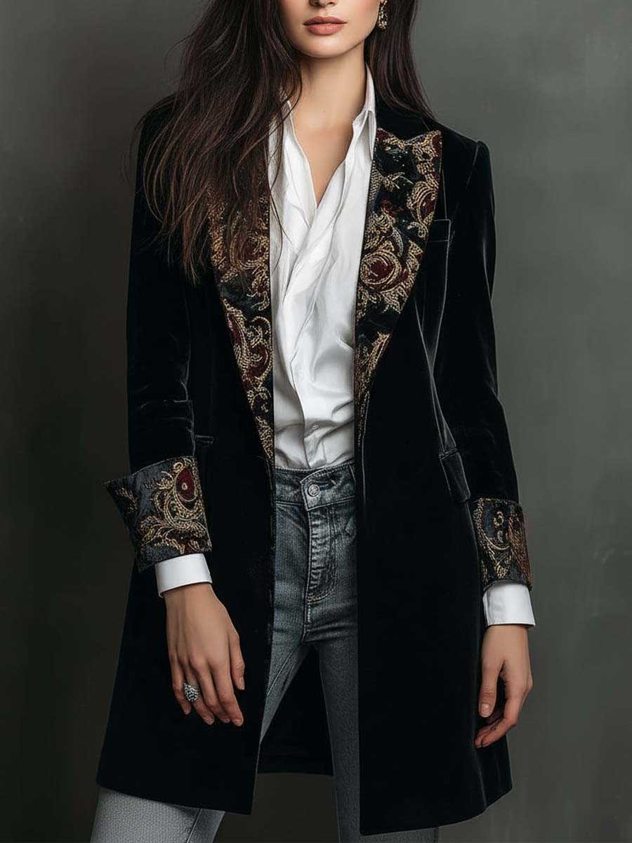 Regina | Blazer Longo Ornado