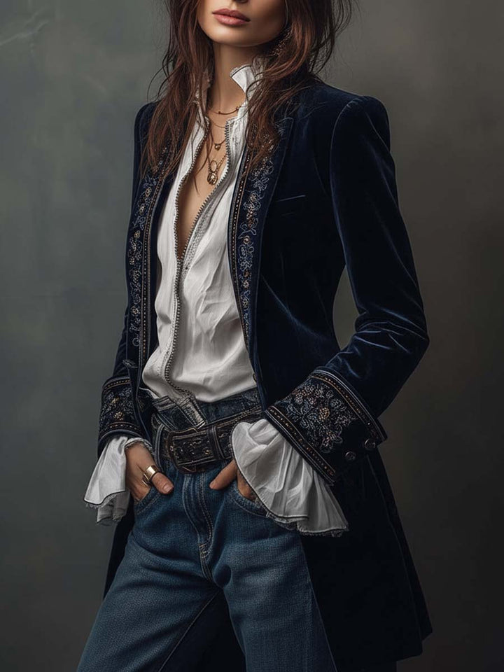 Anastasia | Casaco Longo Bordado