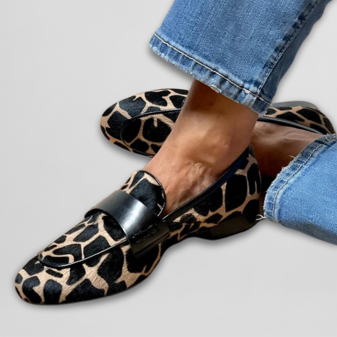 Katie - Mocasins com padrão de leopardo