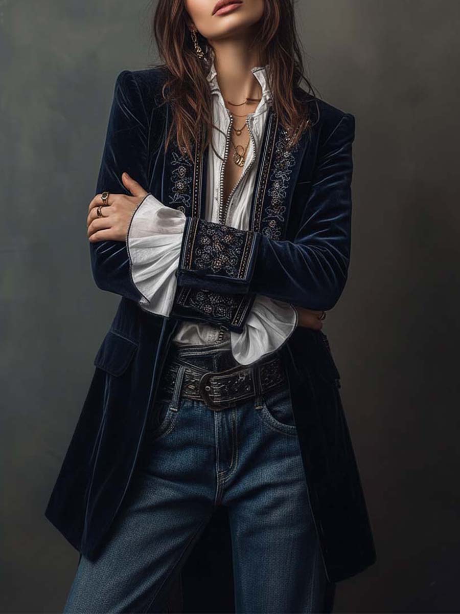 Anastasia | Casaco Longo Bordado