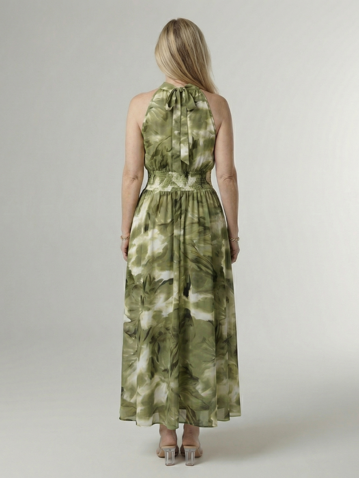 Sylin | Vestido Midi com Decote Halter