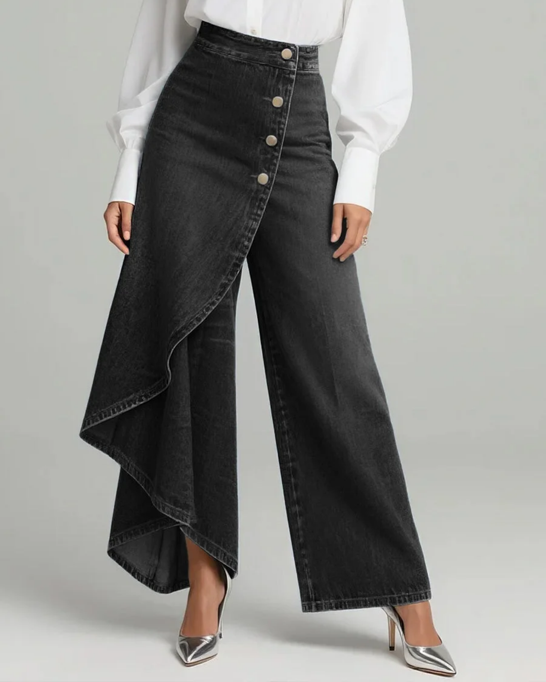 Audrey | Calças Wickelhosen em Denim
