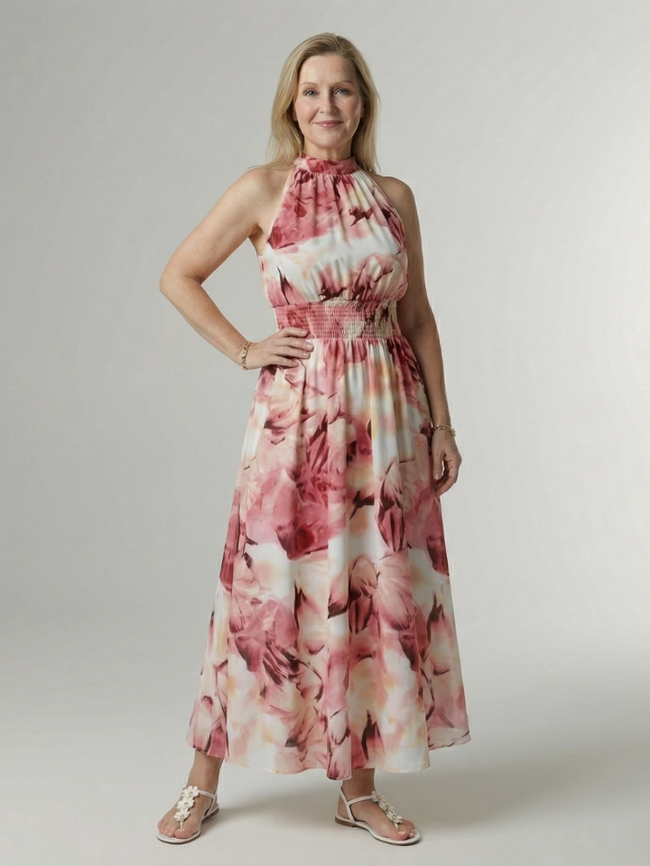 Sylin | Vestido Midi com Decote Halter