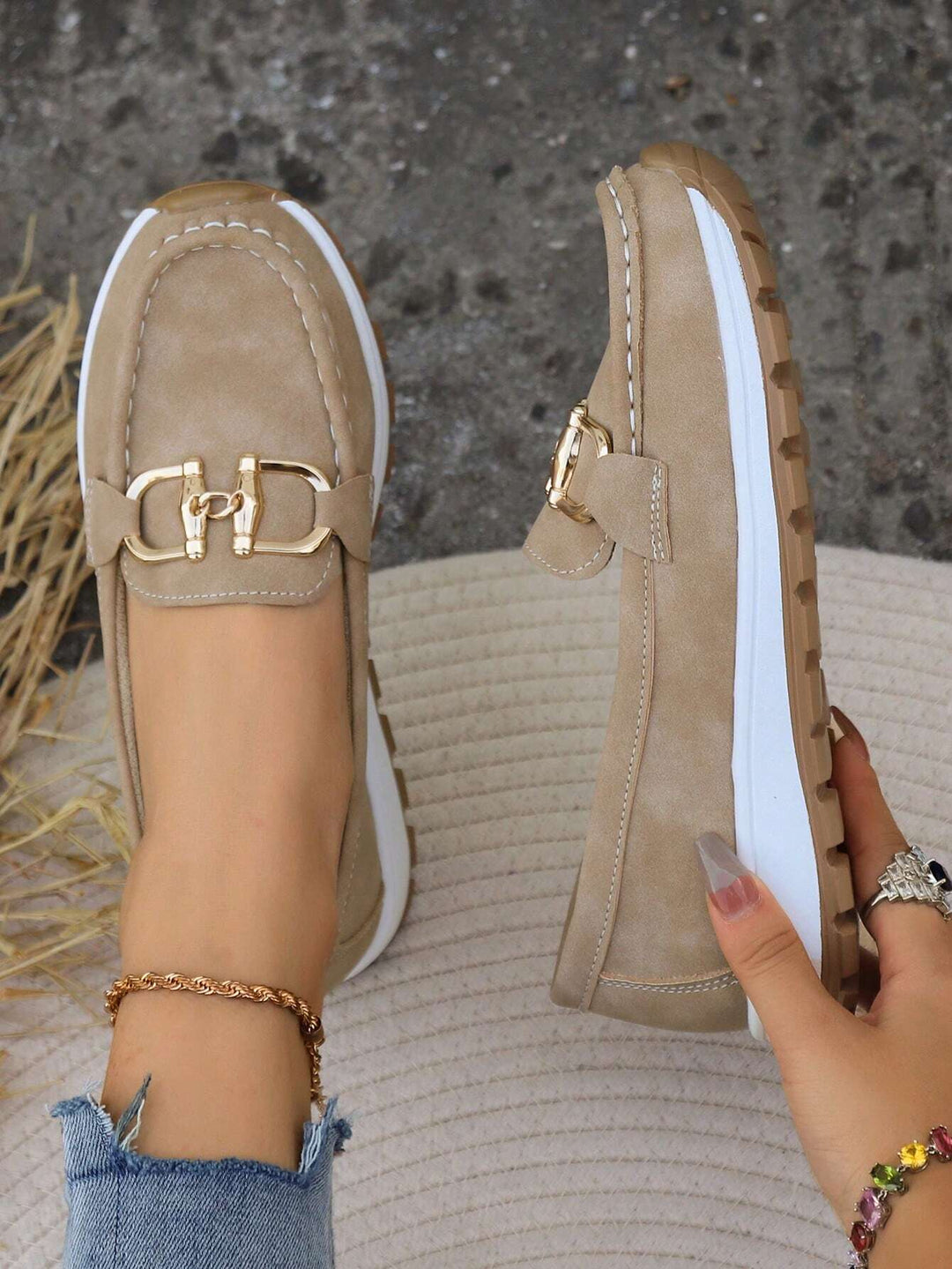 Ellie - Mocasins planos com fivela