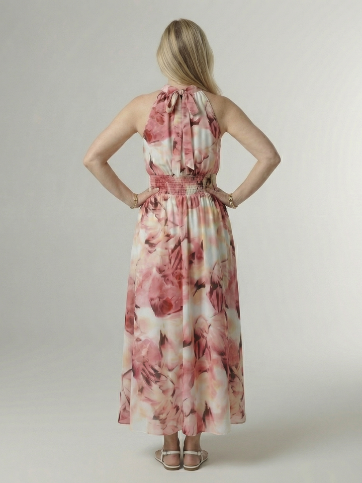 Sylin | Vestido Midi com Decote Halter