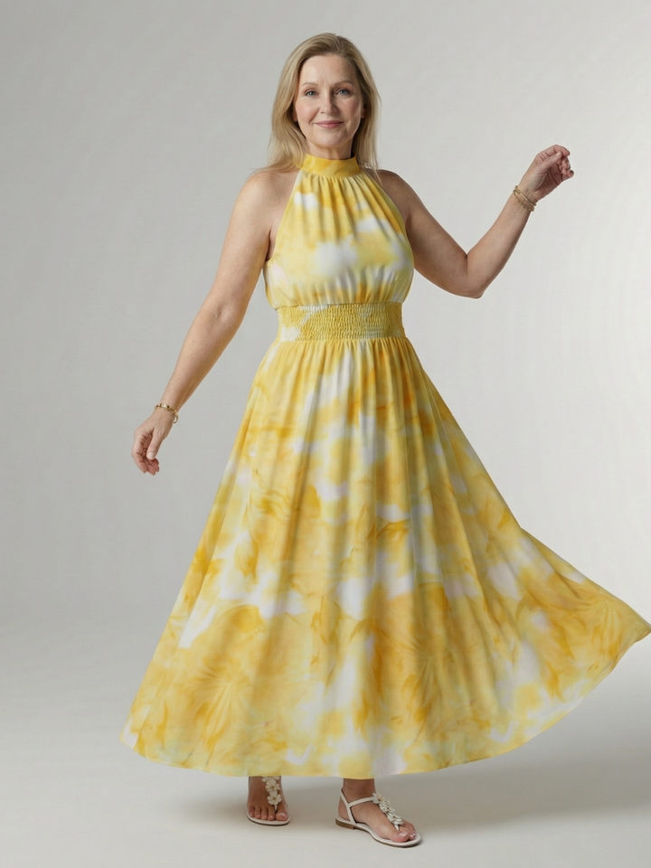 Sylin | Vestido Midi com Decote Halter