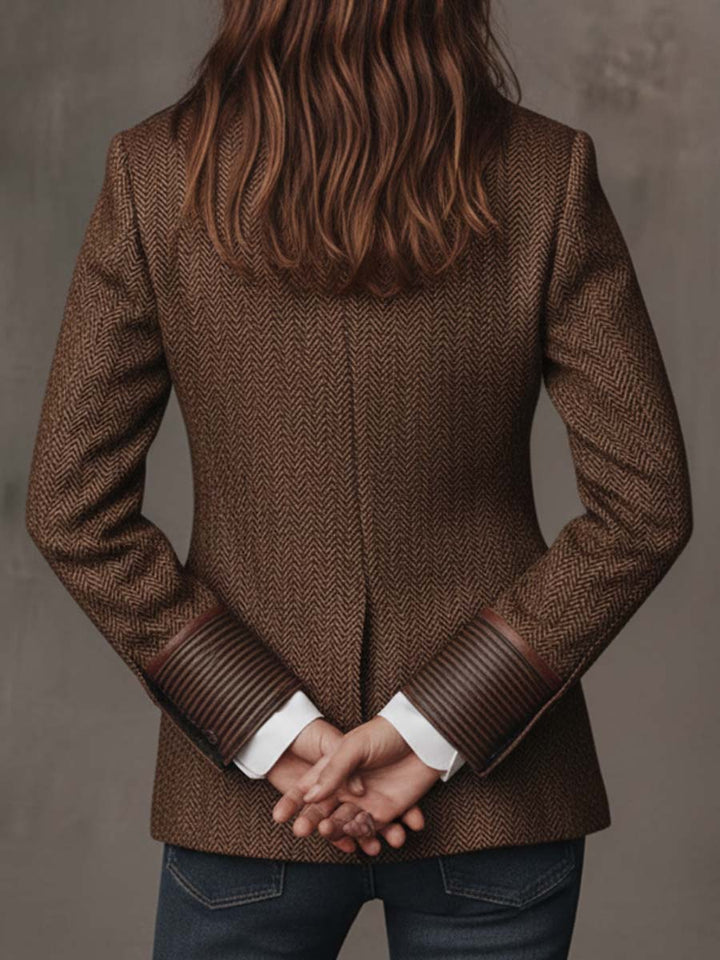 Rosaline | Blazer em Padrão Chevron