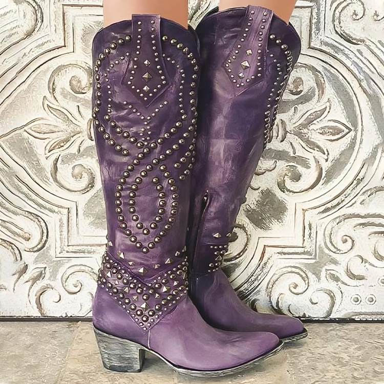 Rufa | Botas Ocasionais de Cano Alto com Studs