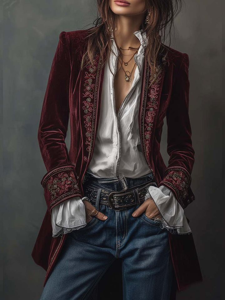 Anastasia | Casaco Longo Bordado