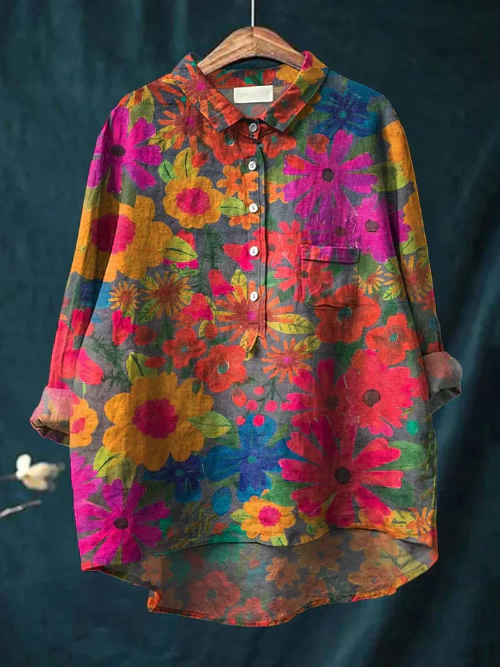 GIANNA™ - Camiseta Artística com Plantas