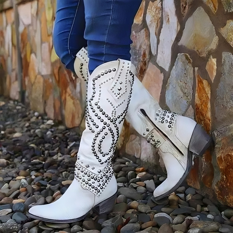Rufa | Botas Ocasionais de Cano Alto com Studs