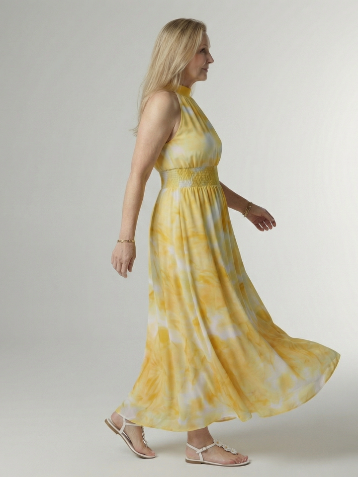 Sylin | Vestido Midi com Decote Halter