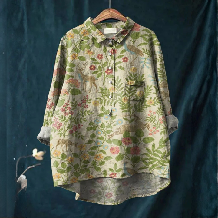 Olivia | Camisa Flores da Floresta
