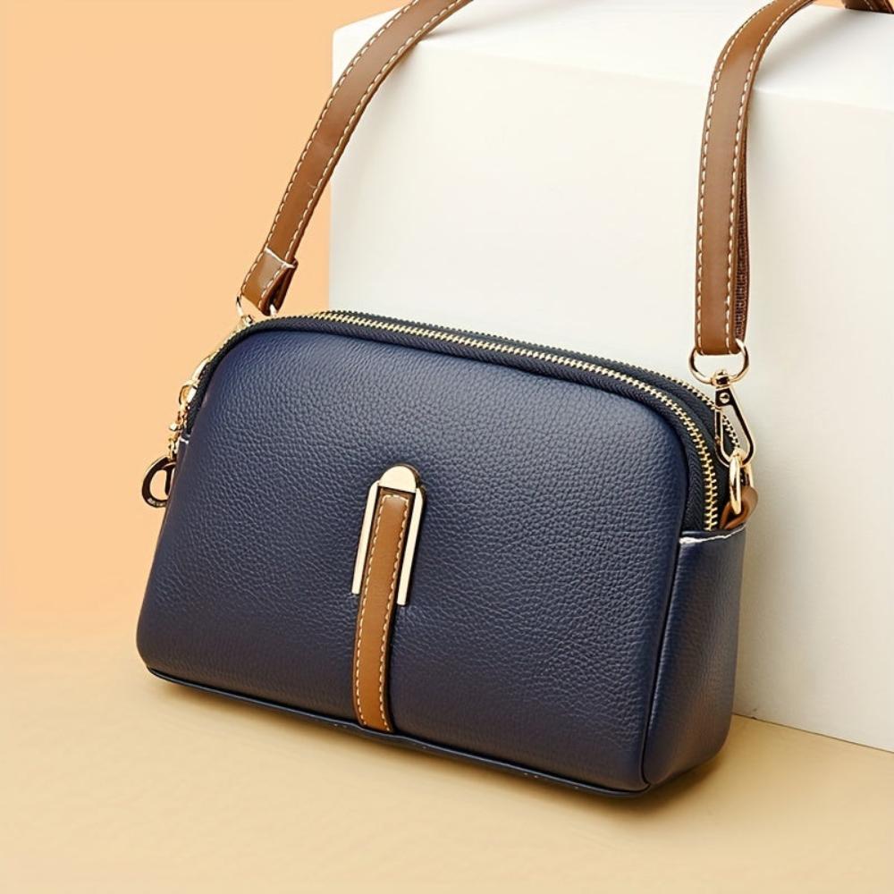 Bolso de ombro com textura "lichi" colorido Míla