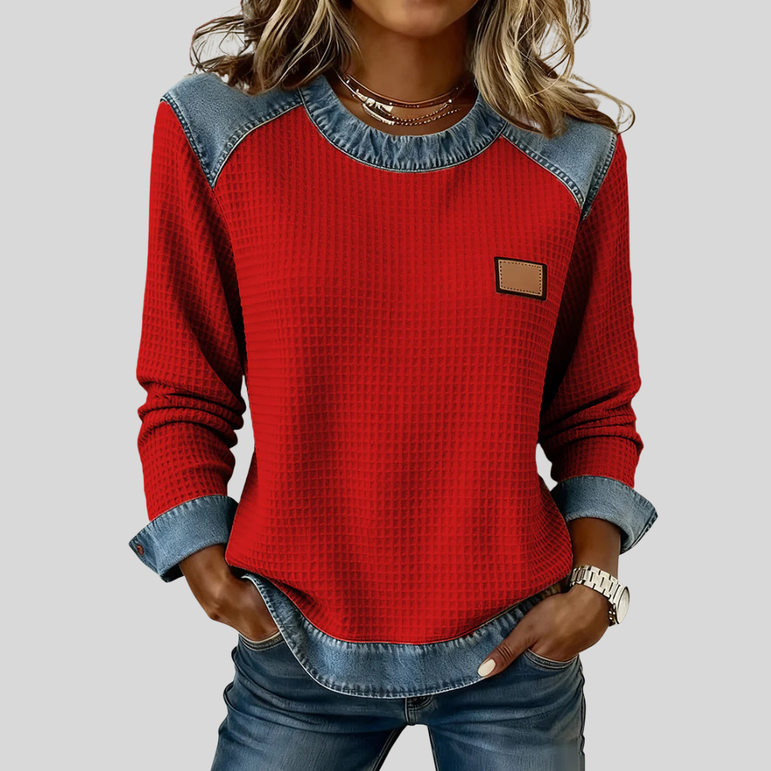 Delancine™ | Sweatshirt de Design Patchwork