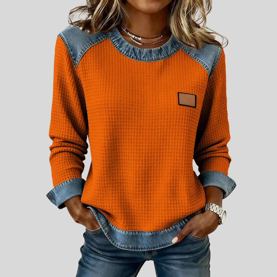 Delancine™ | Sweatshirt de Design Patchwork