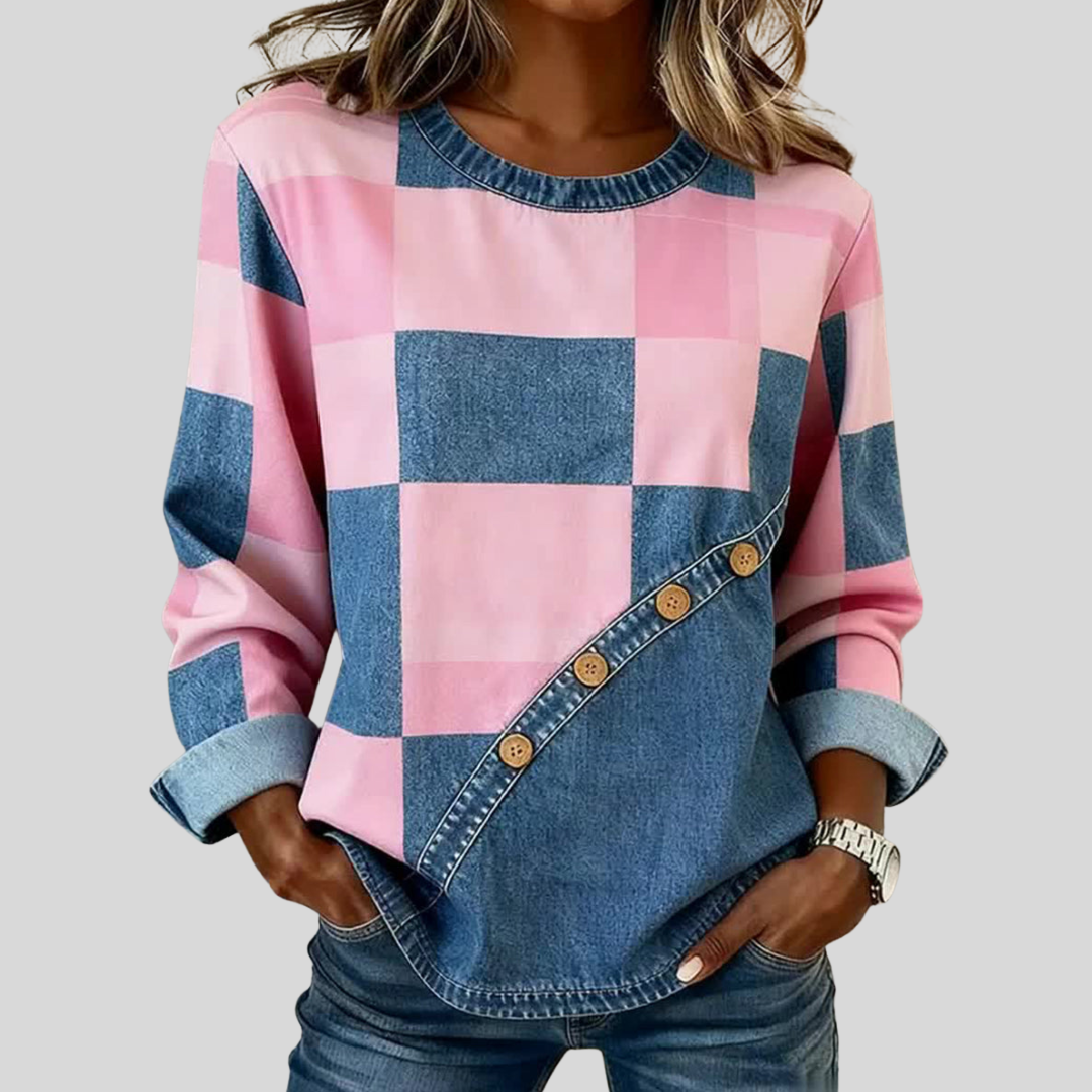 Tindelle™ | Sweatshirt de Arte em Patchwork