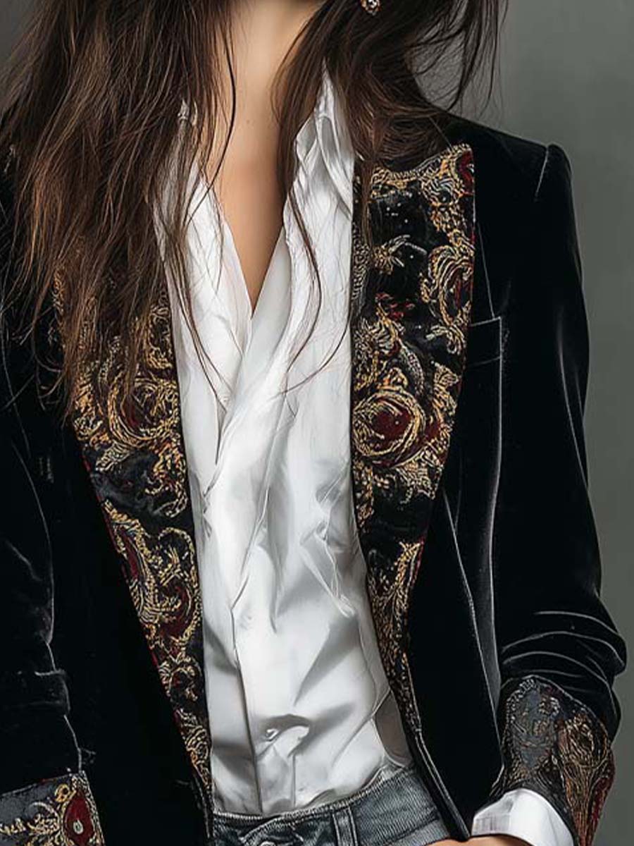 Regina | Blazer Longo Ornado