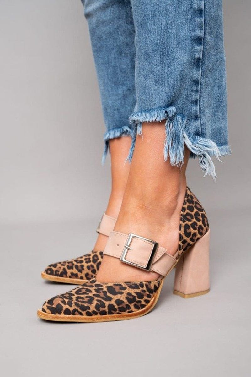 Ilana™ | Sapato de salto bloco com ousado padrão de leopardo