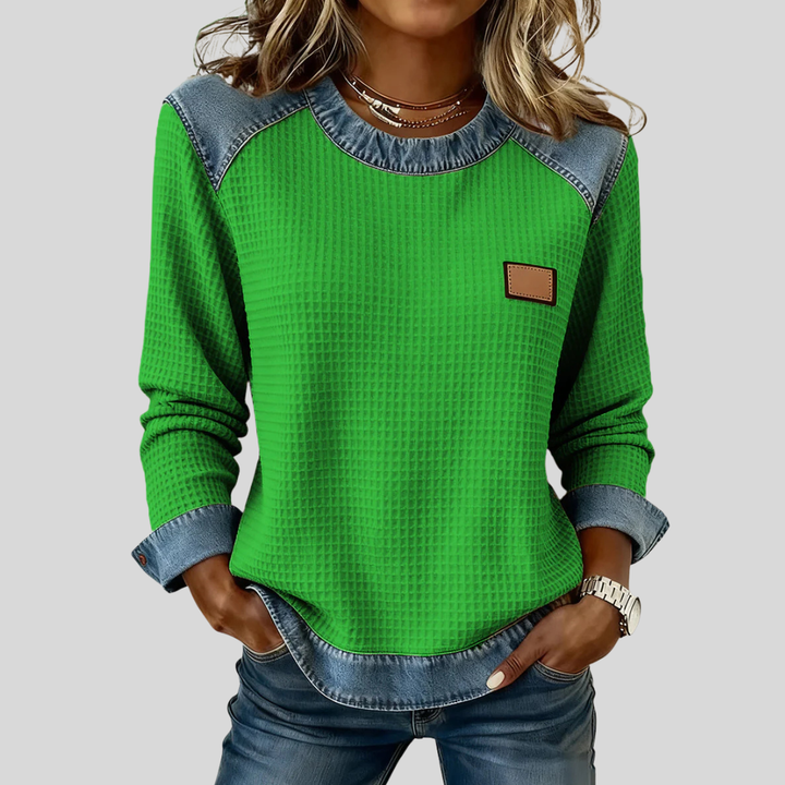 Delancine™ | Sweatshirt de Design Patchwork