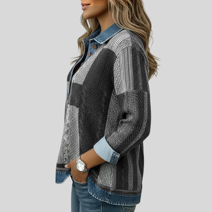Meridell™ | Sweatshirt com Estampa em Blocos de Cor