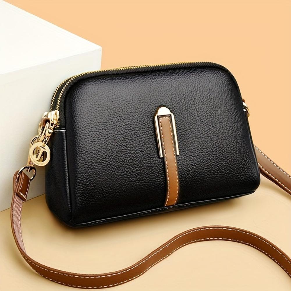 Bolso de ombro com textura "lichi" colorido Míla