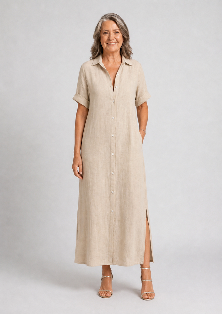 Nara | Vestido Midi de Corte Relaxado