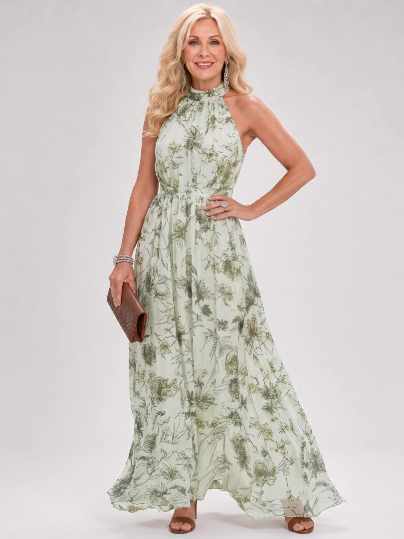 Guinevere | Vestido Midi com Estampado Floral e Saia Fluida