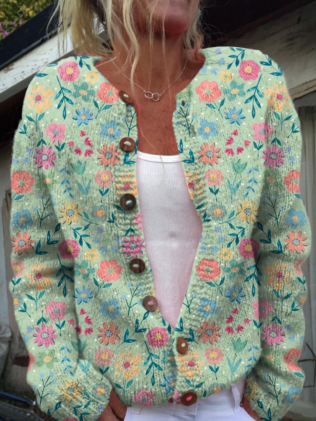 Foxfield™ | Cardigan Floral Vintage Feminino