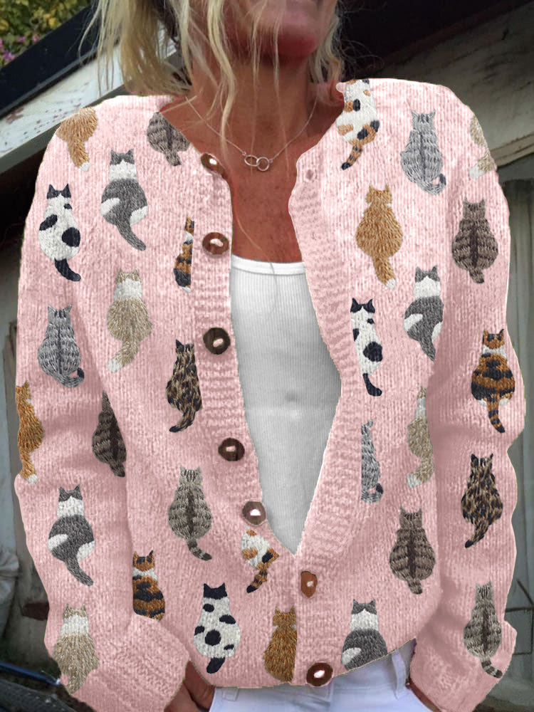 Charlotte™ | Cardigan Confortável com Estampa de Gato