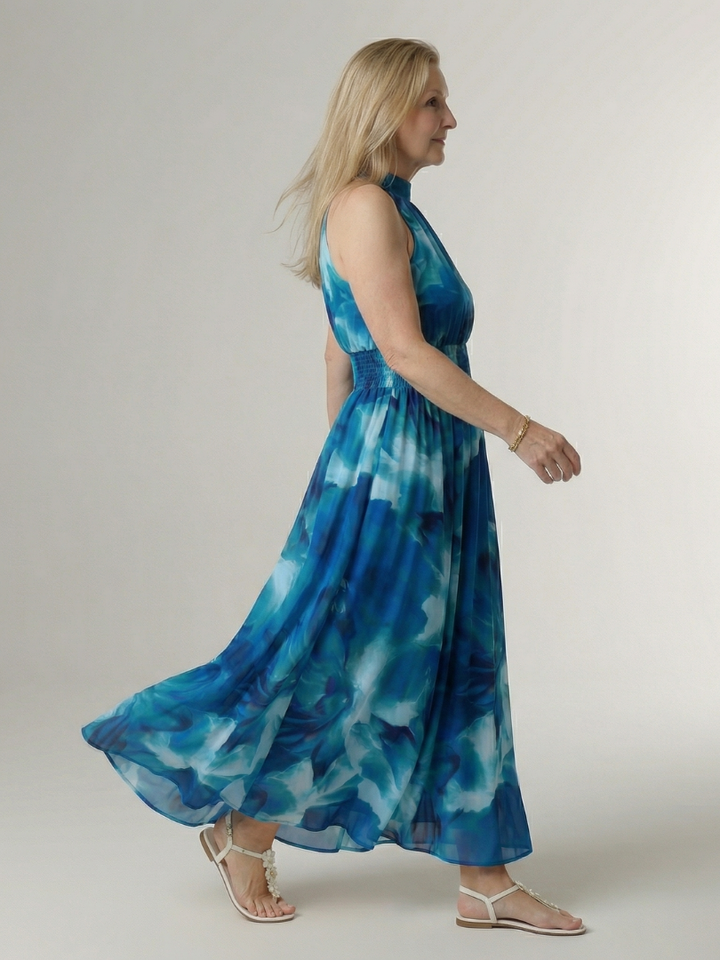 Sylin | Vestido Midi com Decote Halter