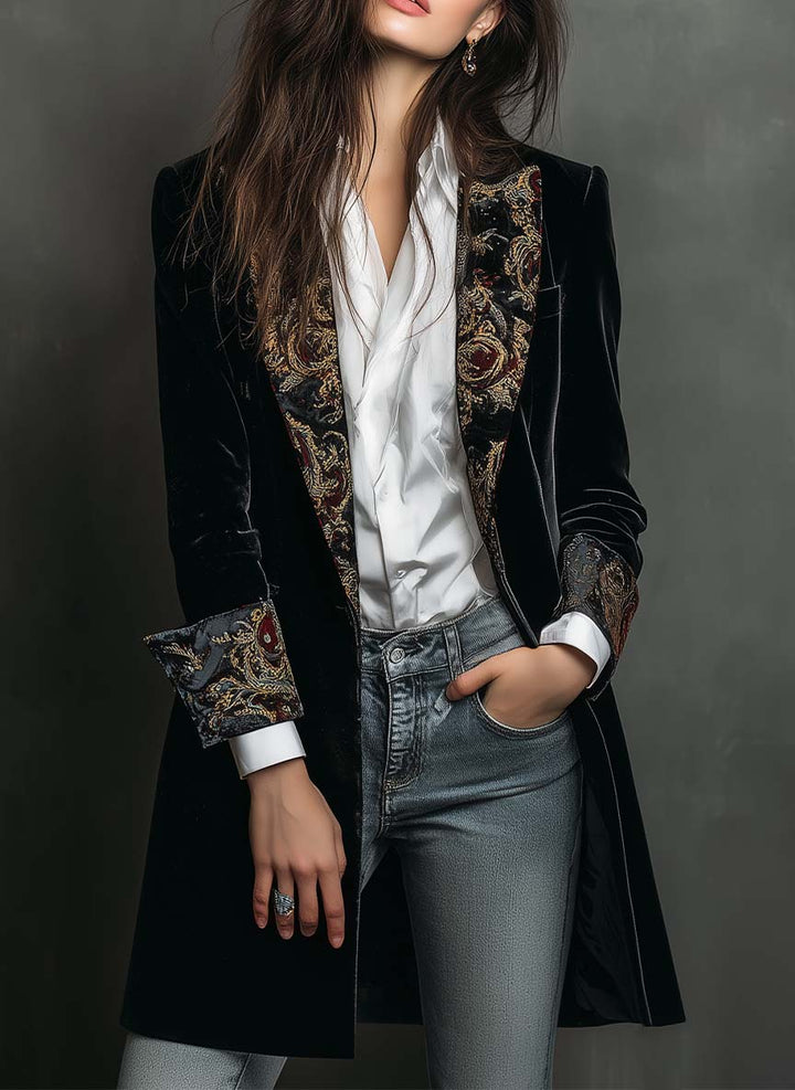 Regina | Blazer Longo Ornado