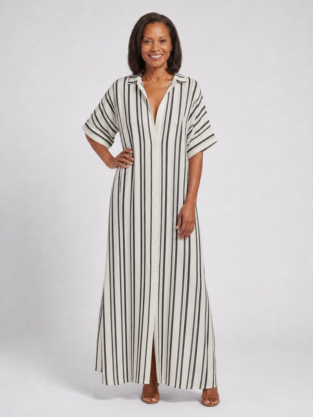 Nara | Vestido Midi de Corte Relaxado