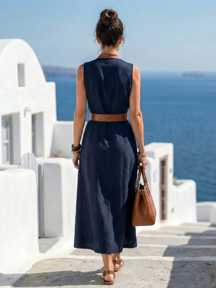 Myra | Vestido Midi de Linha em Contraste