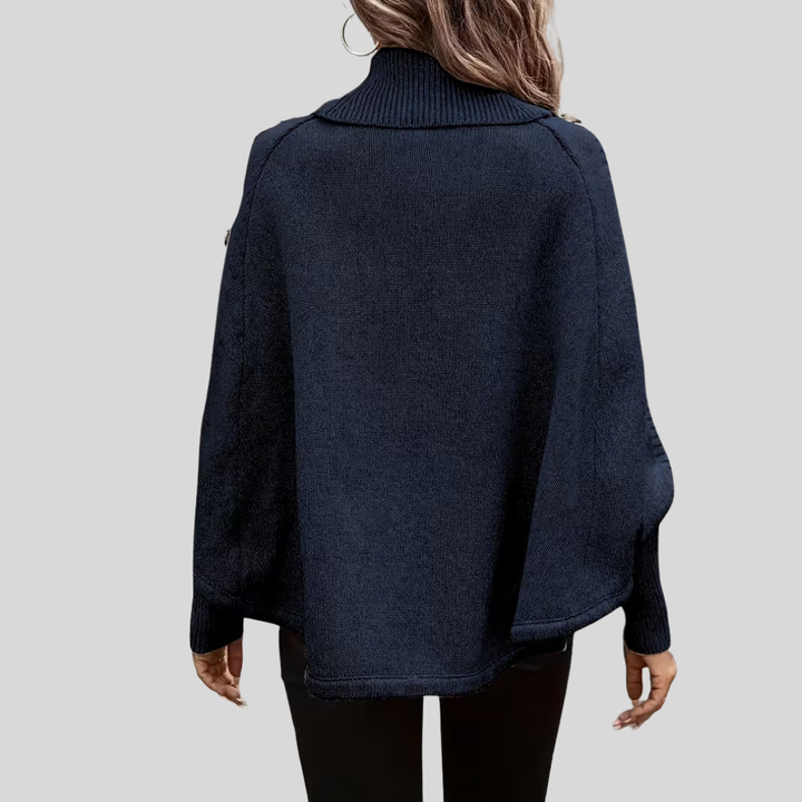 Norelle™ | Sweater de Gola Alta em Ponto de Corda