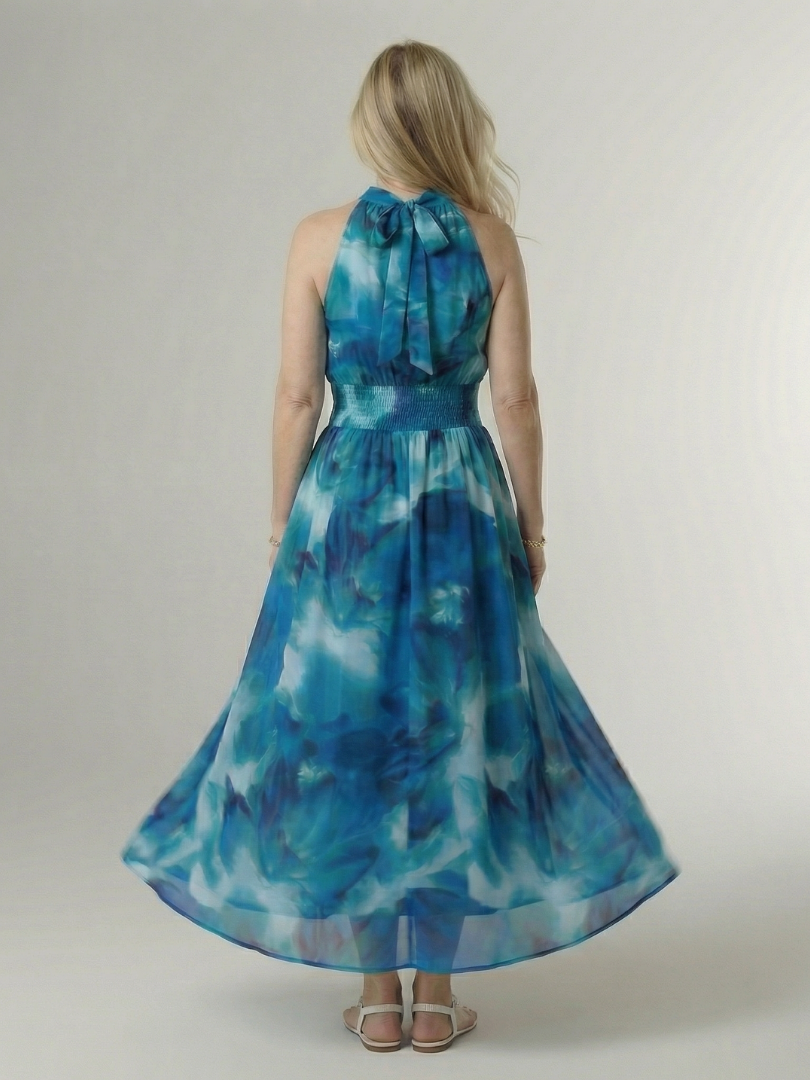 Sylin | Vestido Midi com Decote Halter