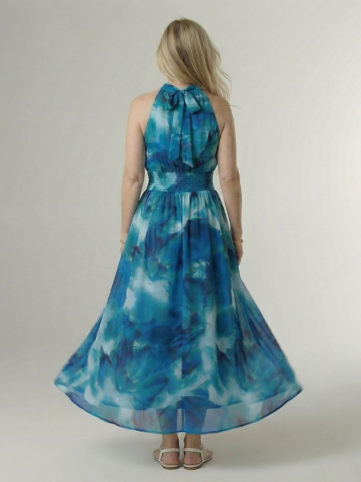 Sylin | Vestido Midi com Decote Halter