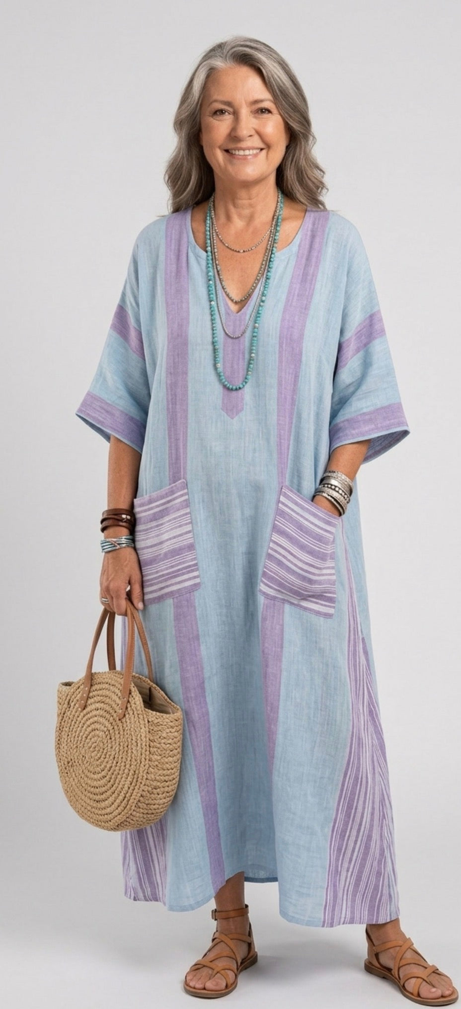 Orien | Vestido Midi Pocket de Fluido Leve