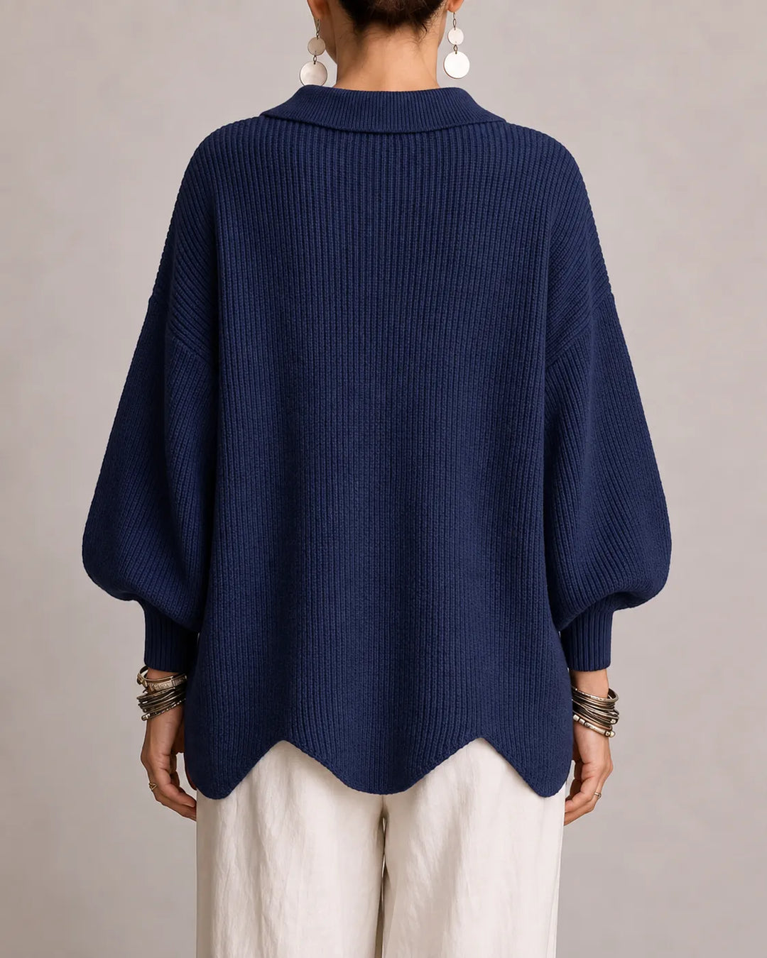 Elara | Cardigan de Malha Oversized com Botões