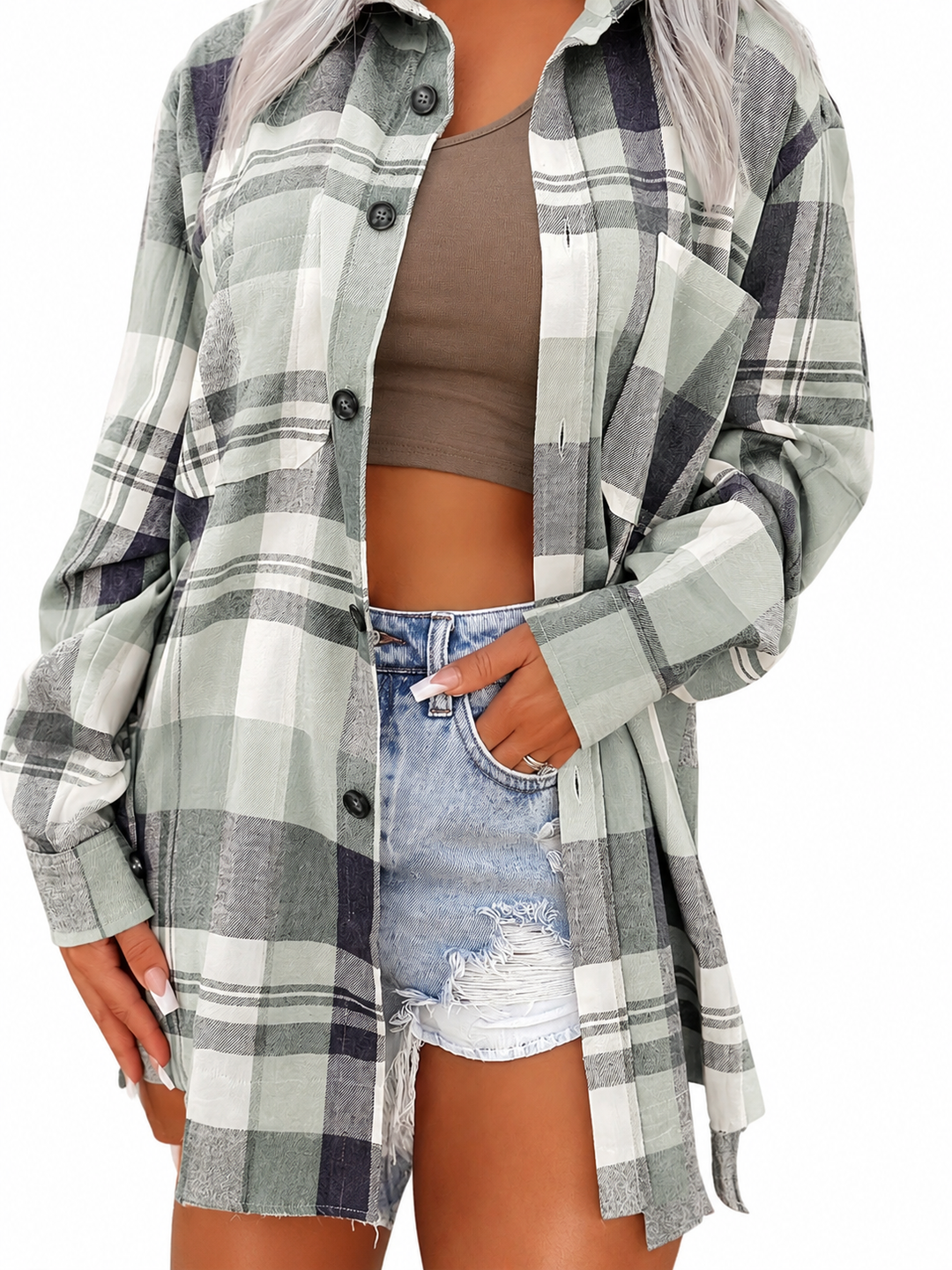 CAMISA DE VERÃO COM MANGAS LONGAS PARA MULHERES