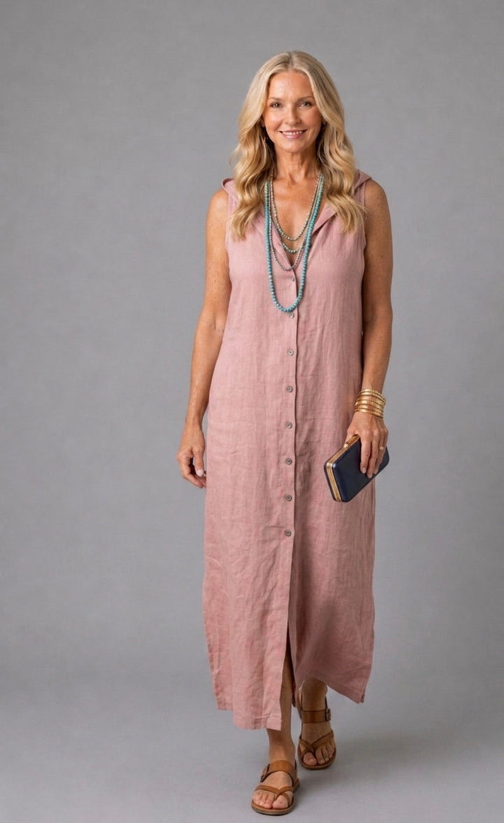 Stellan | Vestido Maxi com Botões Frontais Abertos