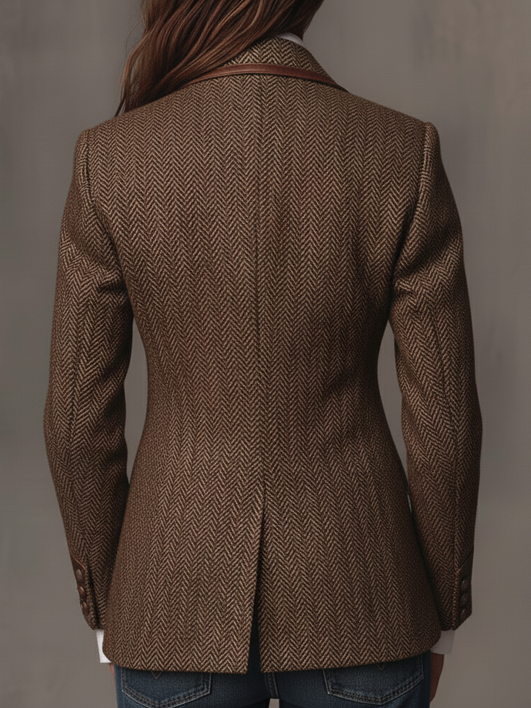 Rosaline | Blazer em Padrão Chevron
