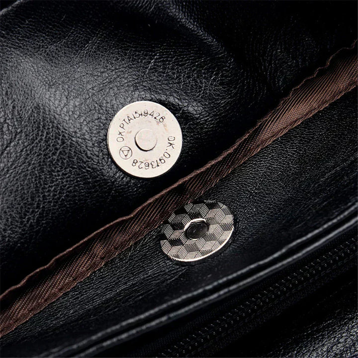 Elegante Bolsa Tote e Crossbody de Couro Bordado para Mulheres