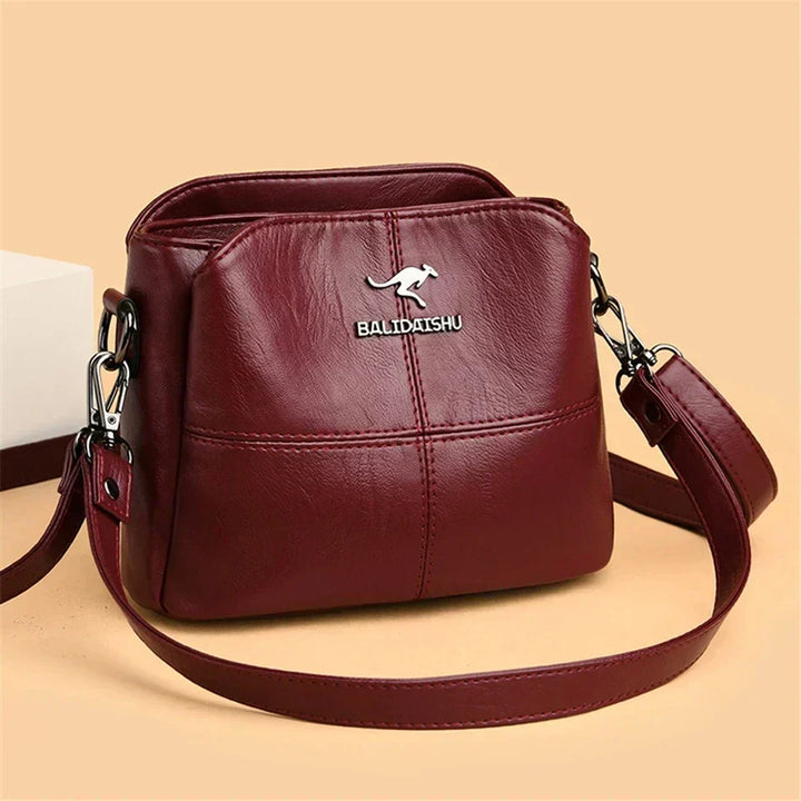 Elegante Bolsa Tote e Crossbody de Couro Bordado para Mulheres