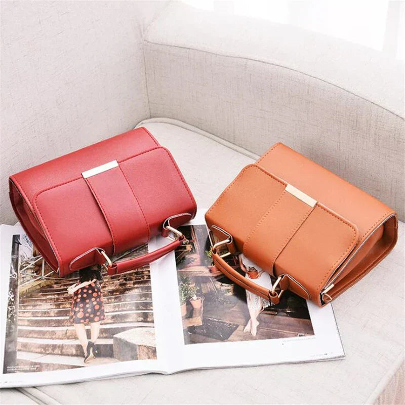 Bolso de Ombro Chic Retro para Mulheres - Couro PU de Alta Qualidade
