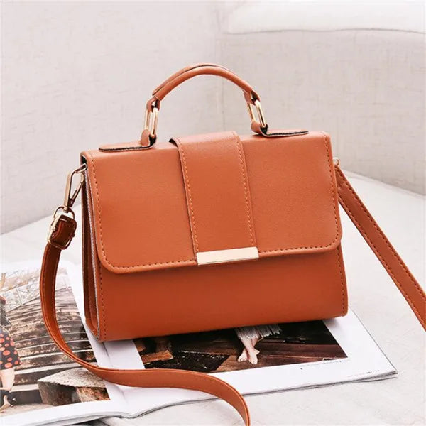 Bolso de Ombro Chic Retro para Mulheres - Couro PU de Alta Qualidade
