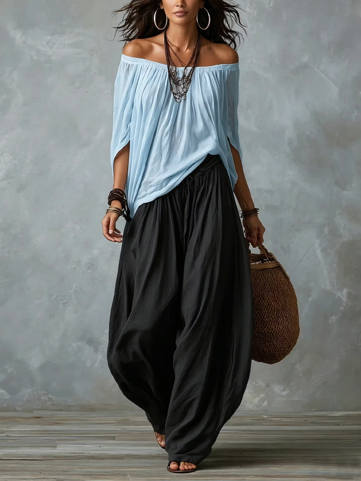 Camila | Conjunto Dois Peças Off-Shoulder Sem Esforço
