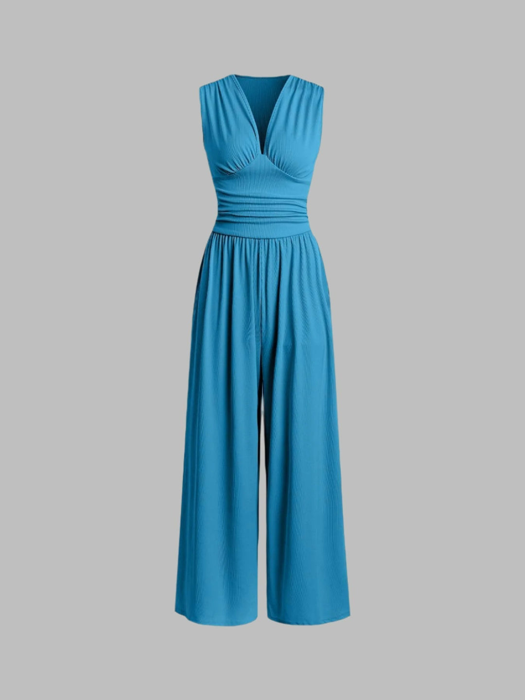 Caridad – Elegante Macacão Sem Mangas de Perna Larga
