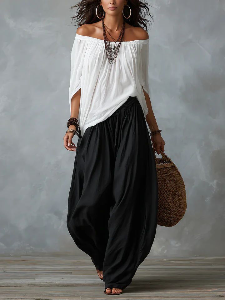 Camila | Conjunto Dois Peças Off-Shoulder Sem Esforço